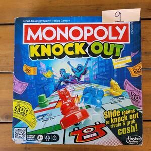 Monopoly Knockout Family Party Game, Quick-Playing Board Games Slide Knockout